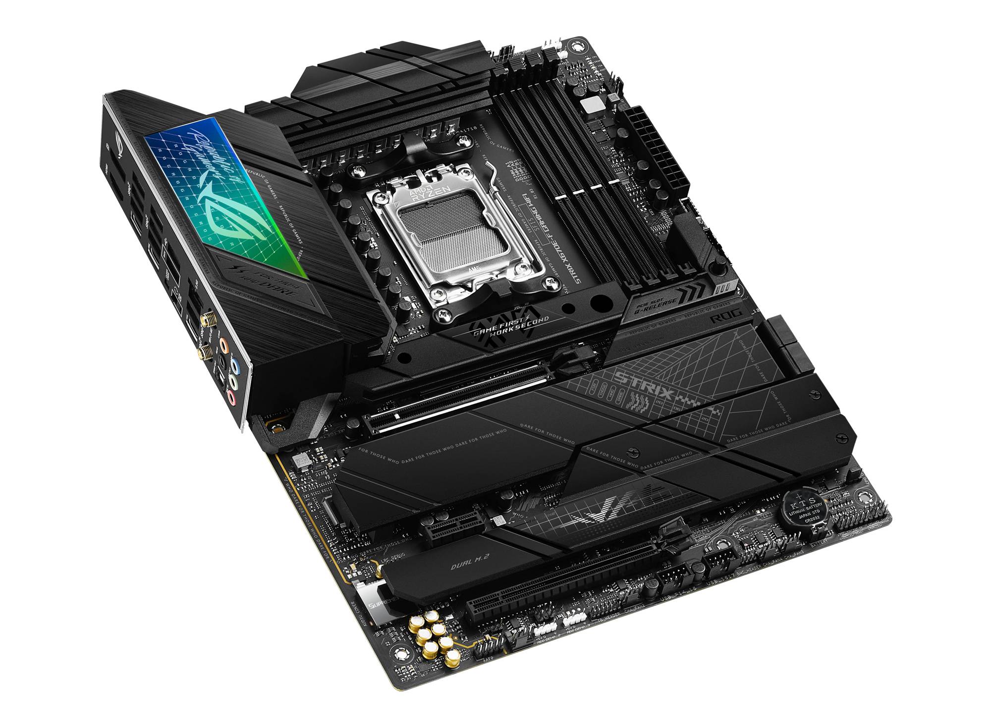 Asus ROG STRIX X670E-F GAMING WIFI Mainboard Sockel (PC) AMD® AM5 Formfaktor (Details) ATX Mainboard-Chipsatz AMD® X670