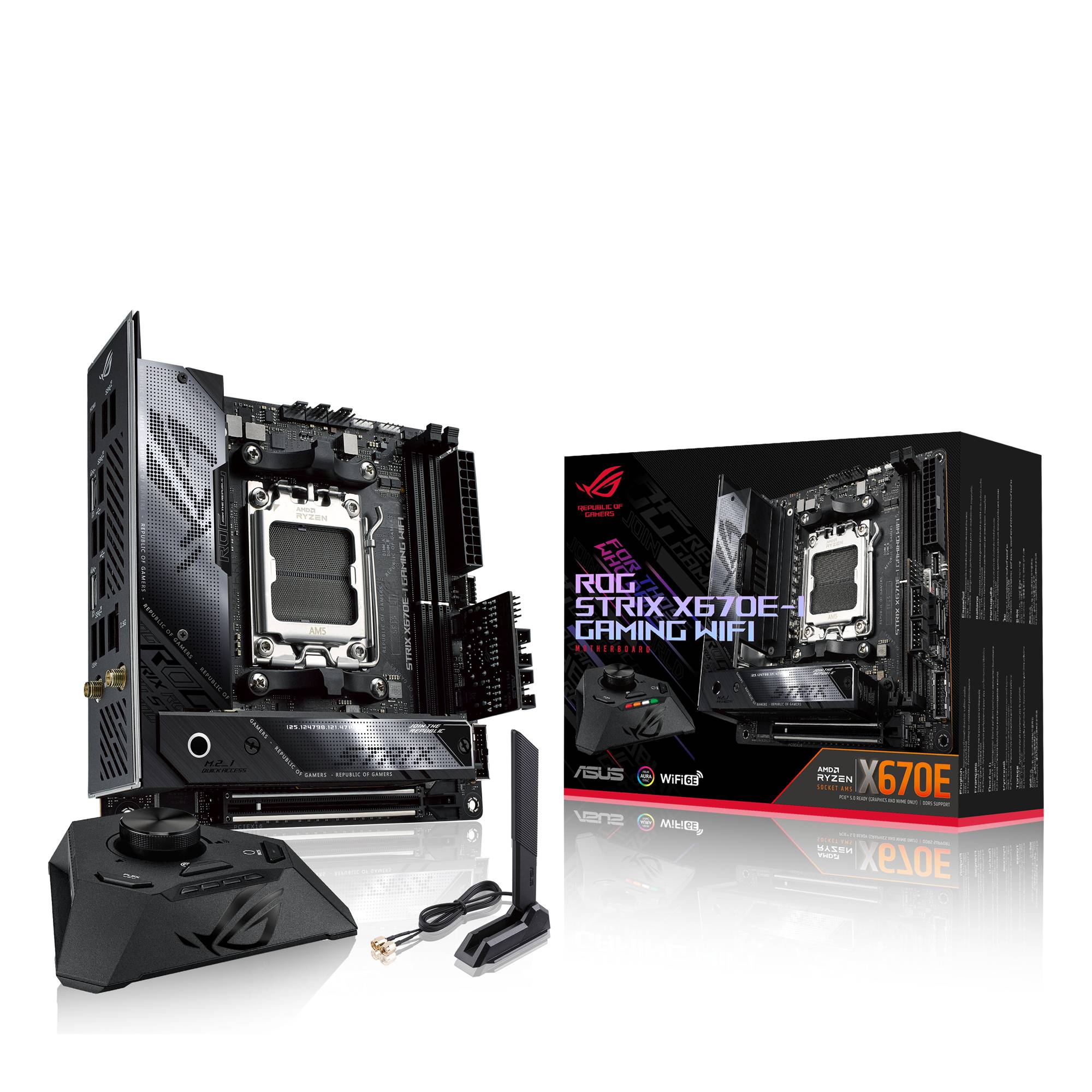 Asus ROG STRIX X670E-I GAMING WIFI Mainboard Sockel (PC) AMD® AM5 Formfaktor (Details) Mini-ITX Mainboard-Chipsatz AMD® X670