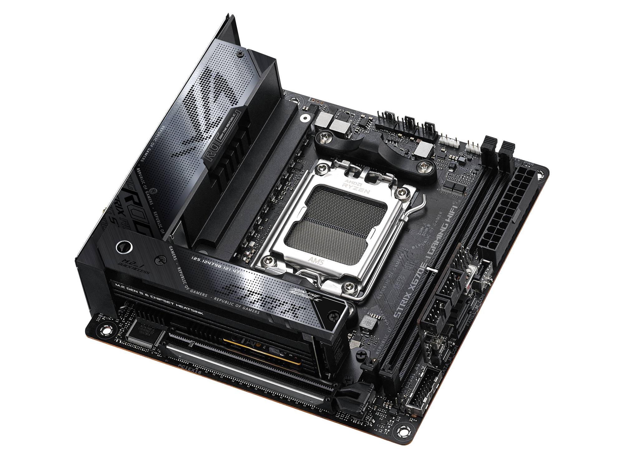 Asus ROG STRIX X670E-I GAMING WIFI Mainboard Sockel (PC) AMD® AM5 Formfaktor (Details) Mini-ITX Mainboard-Chipsatz AMD® X670