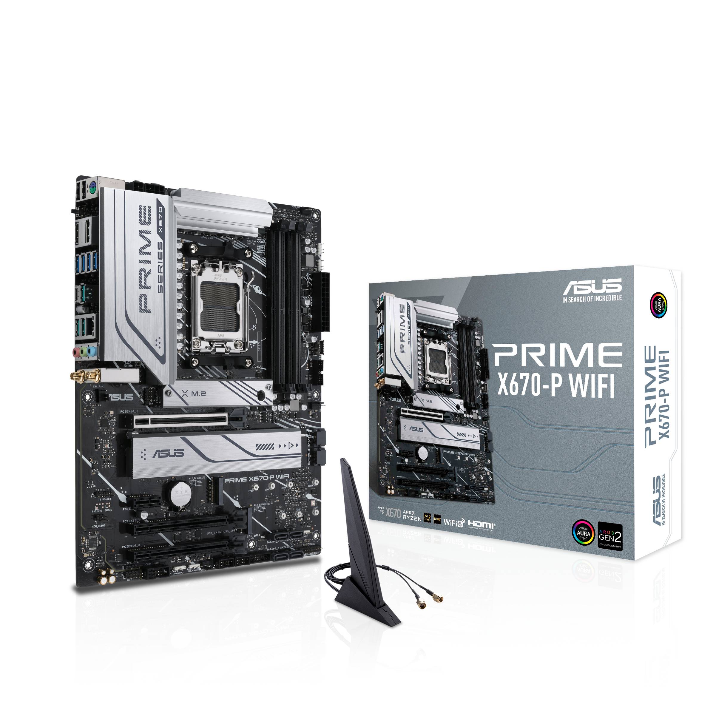 Asus PRIME X670-P WIFI Mainboard Sockel (PC) AMD® AM5 Formfaktor (Details) ATX Mainboard-Chipsatz AMD® X670