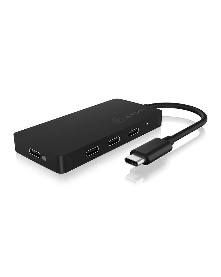 ICY BOX IB-HUB1429-CPD 4 Port USB-C® (USB 3.2 Gen 2) Multiport Hub Schwarz