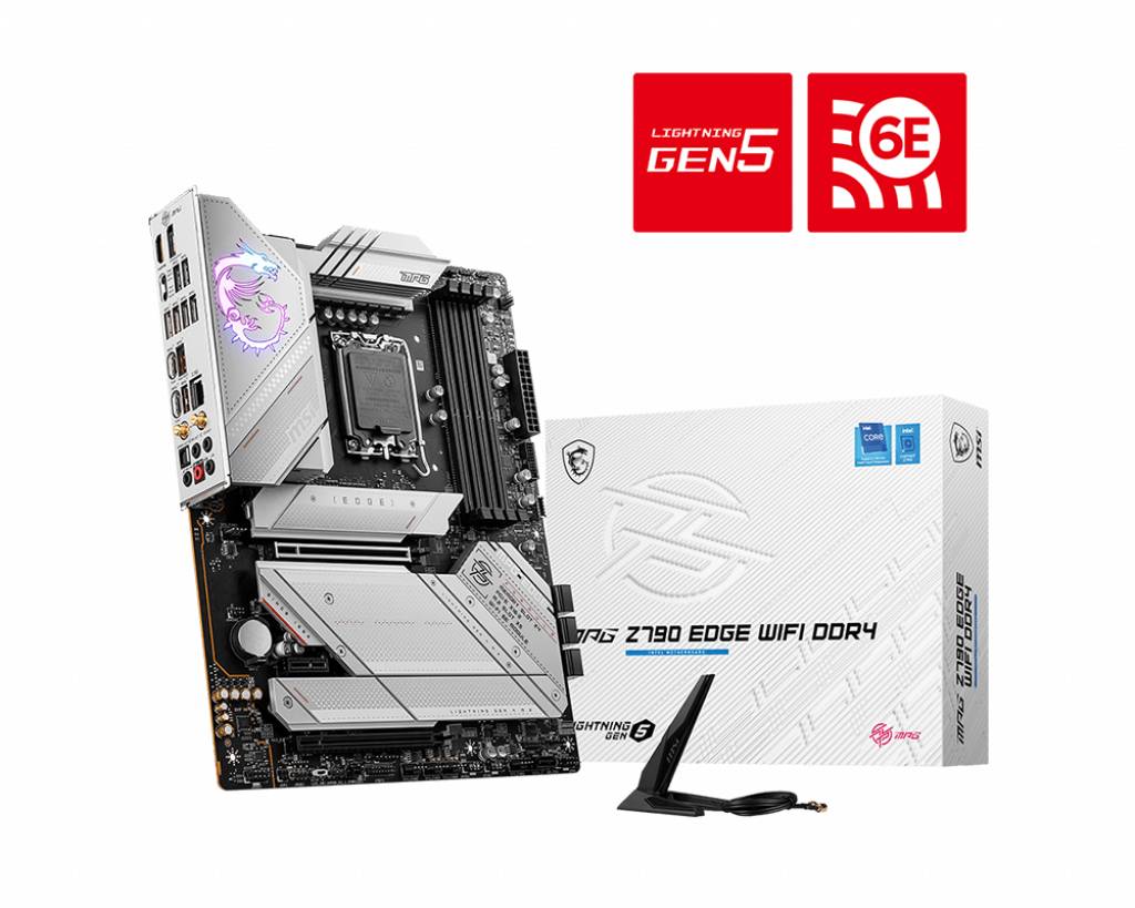 MSI Z790 EDGE WIFI DDR4 Mainboard Sockel (PC) Intel® 1700 Formfaktor (Details) ATX Mainboard-Chipsatz Intel® Z690