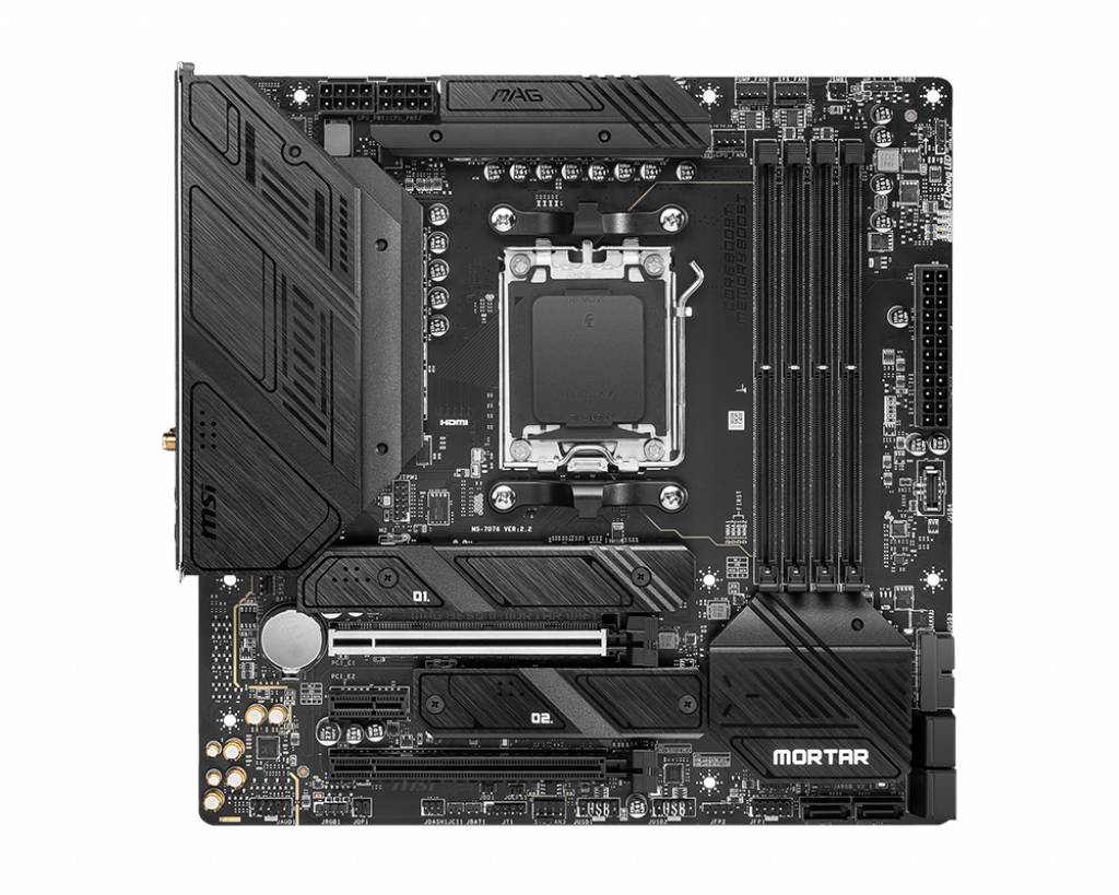 MSI MAG B650M Mortar WIFI Mainboard Sockel (PC) AMD® AM5 Formfaktor (Details) Micro-ATX Mainboard-Chipsatz AMD® B650
