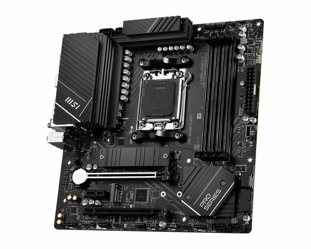 MSI PRO B650M-A WIFI Mainboard Sockel (PC) AMD® AM5 Formfaktor (Details) Micro-ATX Mainboard-Chipsatz AMD® B650