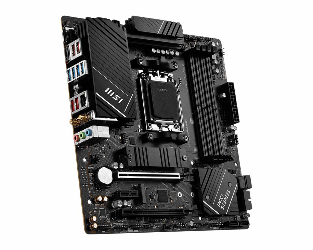 MSI PRO B650M-A WIFI Mainboard Sockel (PC) AMD® AM5 Formfaktor (Details) Micro-ATX Mainboard-Chipsatz AMD® B650