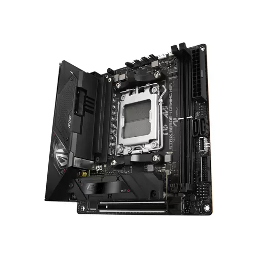 Asus ROG STRIX B650E-I GAMING WIFI Mainboard Sockel (PC) AMD® AM5 Formfaktor (Details) Mini-ITX Mainboard-Chipsatz AMD® B650 Asus ROG STRIX B650E-I GAMING WIFI Mainboard Sockel (PC) AMD® AM5 Formfaktor (Details) Mini-ITX Mainboard-Chipsatz AMD® B650