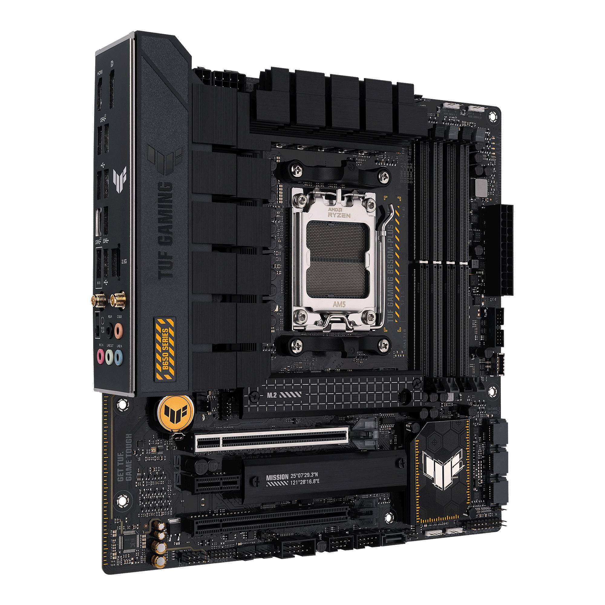 Asus TUF GAMING B650M-PLUS WIFI Mainboard Sockel (PC) AMD® AM5 Formfaktor (Details) Micro-ATX Mainboard-Chipsatz AMD® B650