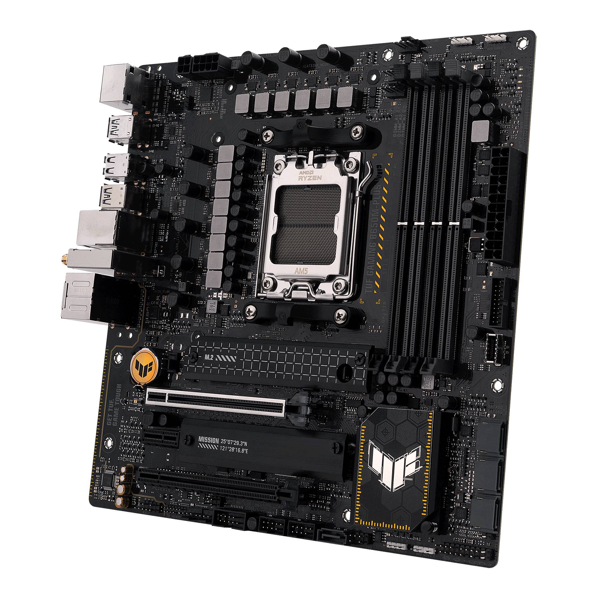 Asus TUF GAMING B650M-PLUS WIFI Mainboard Sockel (PC) AMD® AM5 Formfaktor (Details) Micro-ATX Mainboard-Chipsatz AMD® B650