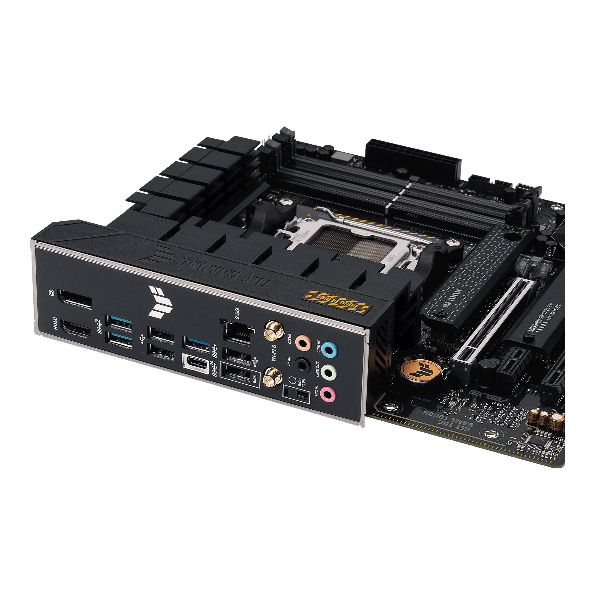 Asus TUF GAMING B650M-PLUS WIFI Mainboard Sockel (PC) AMD® AM5 Formfaktor (Details) Micro-ATX Mainboard-Chipsatz AMD® B650