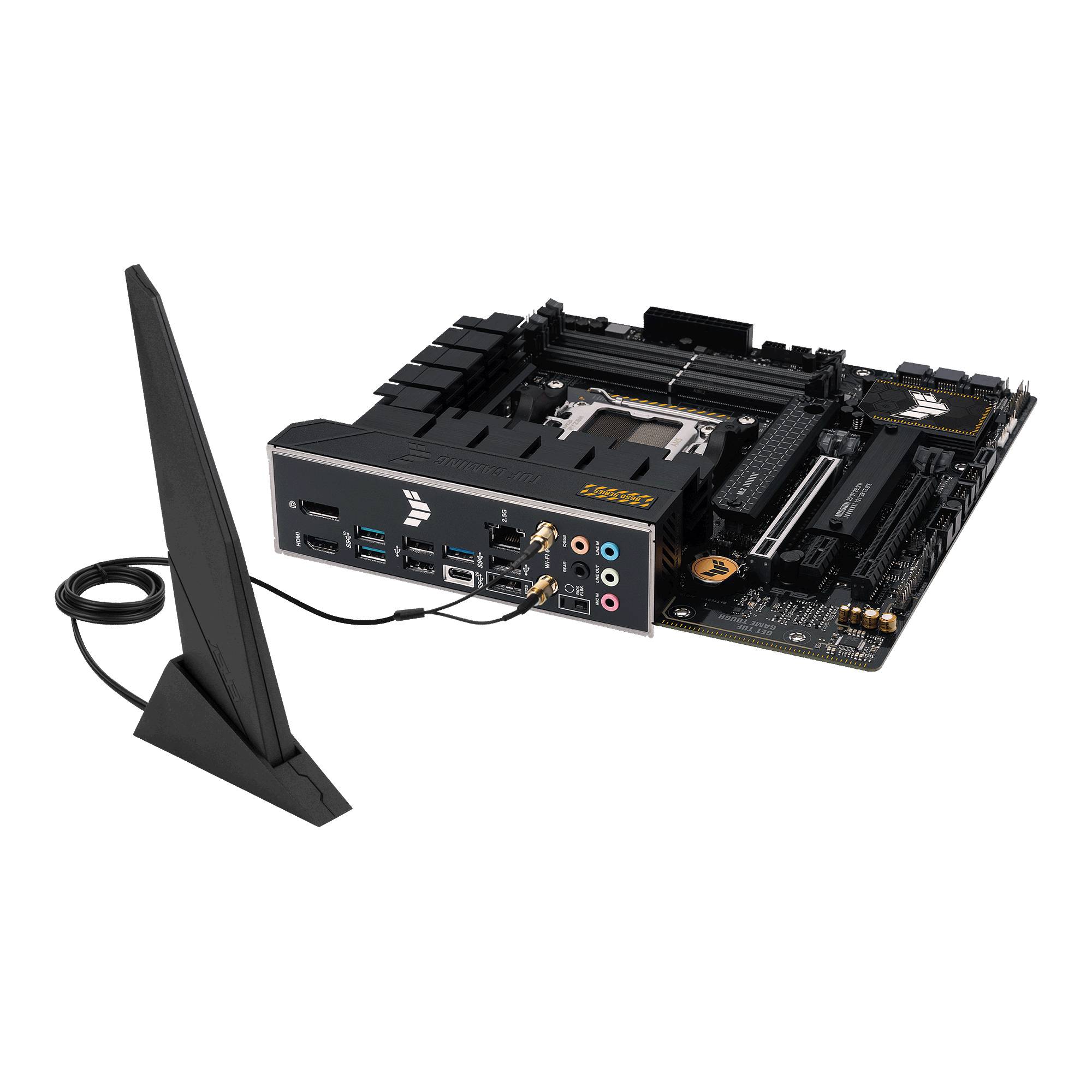 Asus TUF GAMING B650M-PLUS WIFI Mainboard Sockel (PC) AMD® AM5 Formfaktor (Details) Micro-ATX Mainboard-Chipsatz AMD® B650
