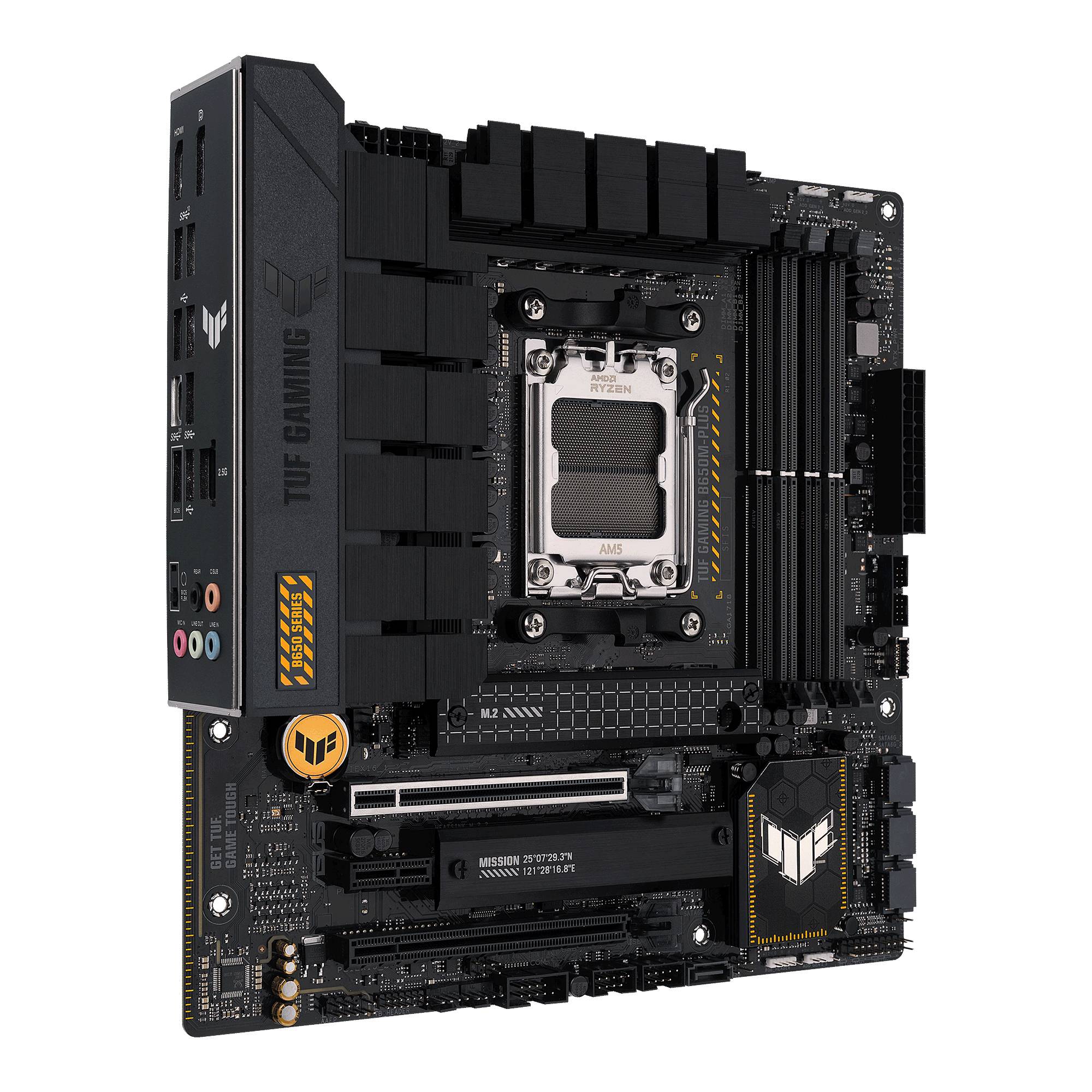 Asus TUF GAMING B650M-PLUS Mainboard Sockel (PC) AMD® AM5 Formfaktor (Details) Micro-ATX Mainboard-Chipsatz AMD® B650