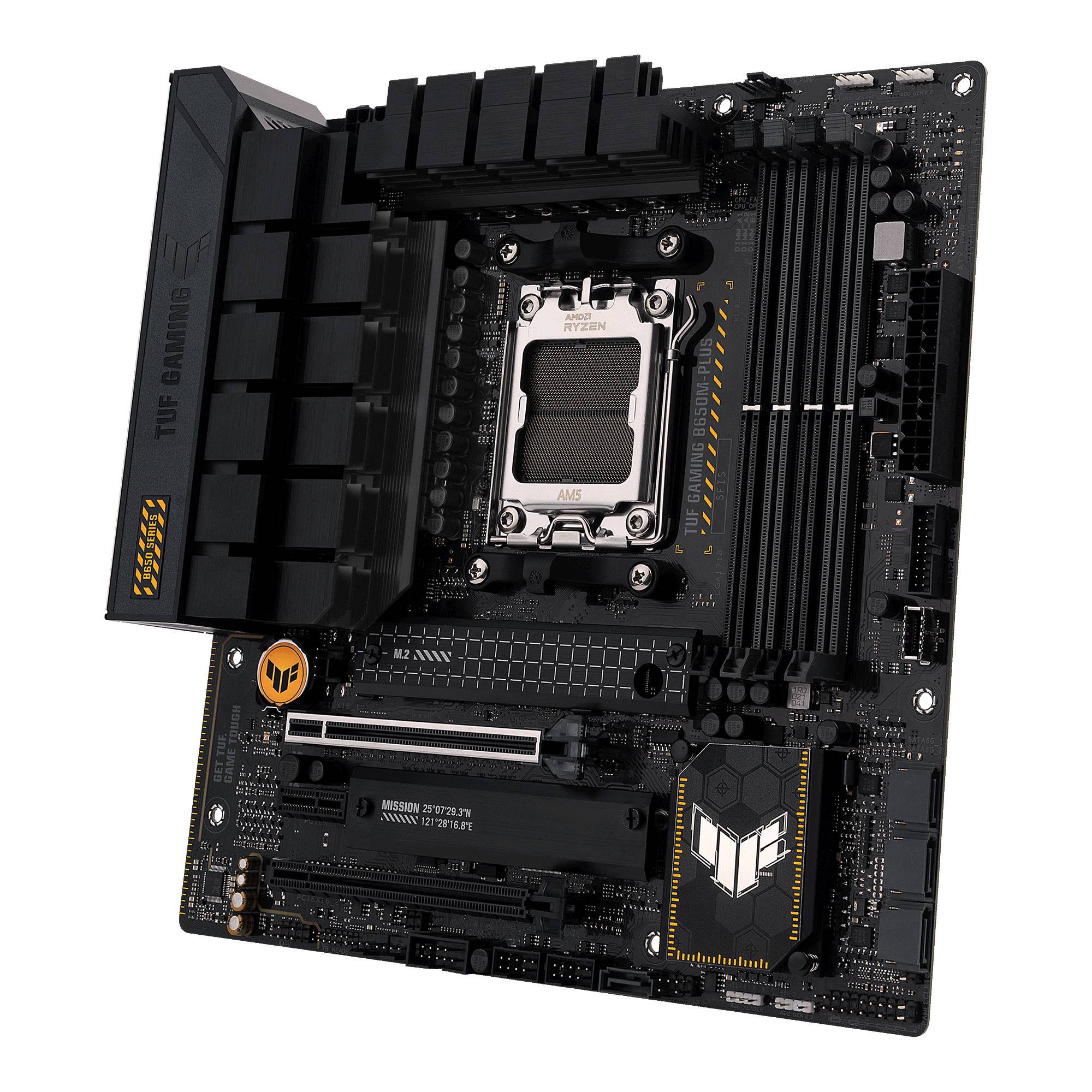 Asus TUF GAMING B650M-PLUS Mainboard Sockel (PC) AMD® AM5 Formfaktor (Details) Micro-ATX Mainboard-Chipsatz AMD® B650