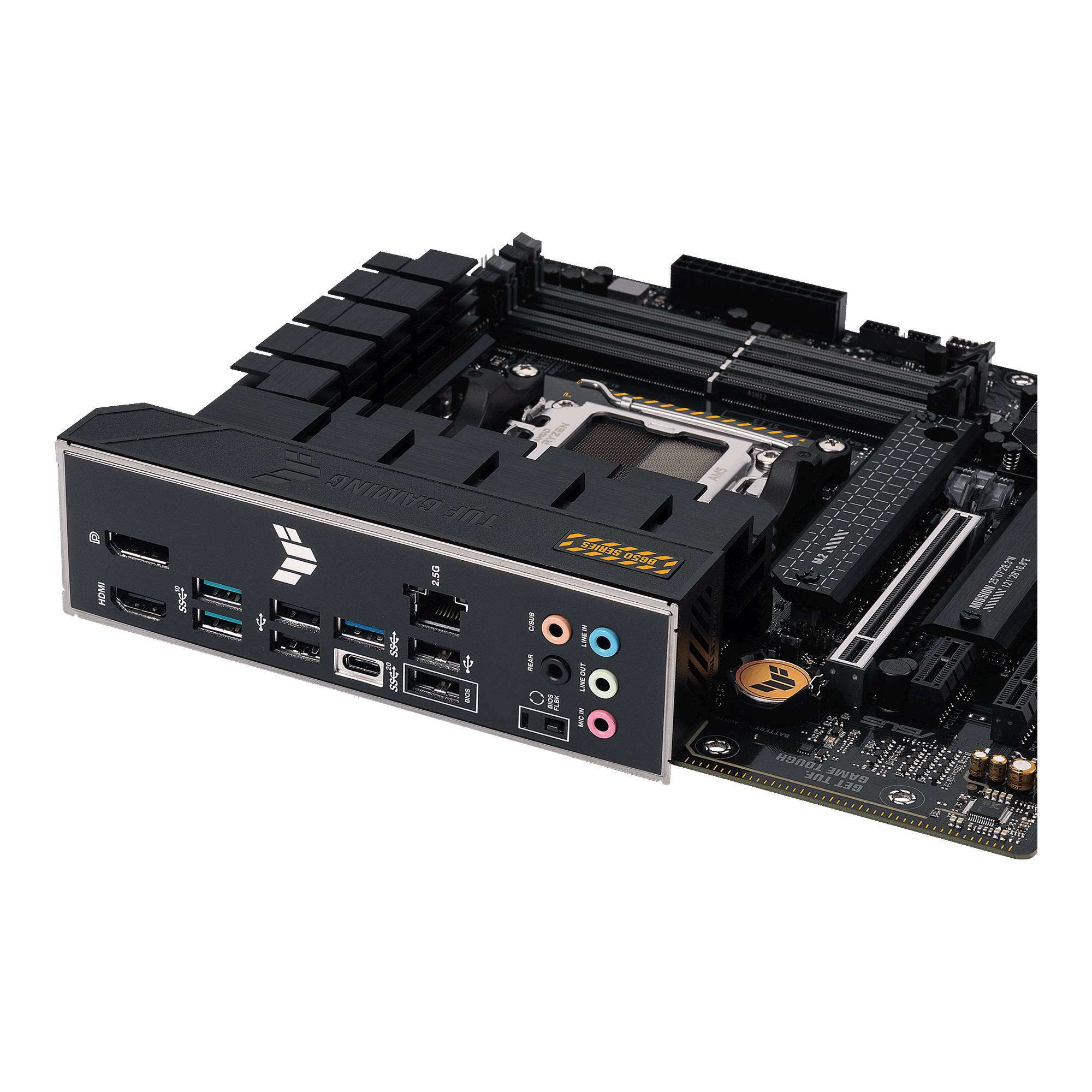 Asus TUF GAMING B650M-PLUS Mainboard Sockel (PC) AMD® AM5 Formfaktor (Details) Micro-ATX Mainboard-Chipsatz AMD® B650
