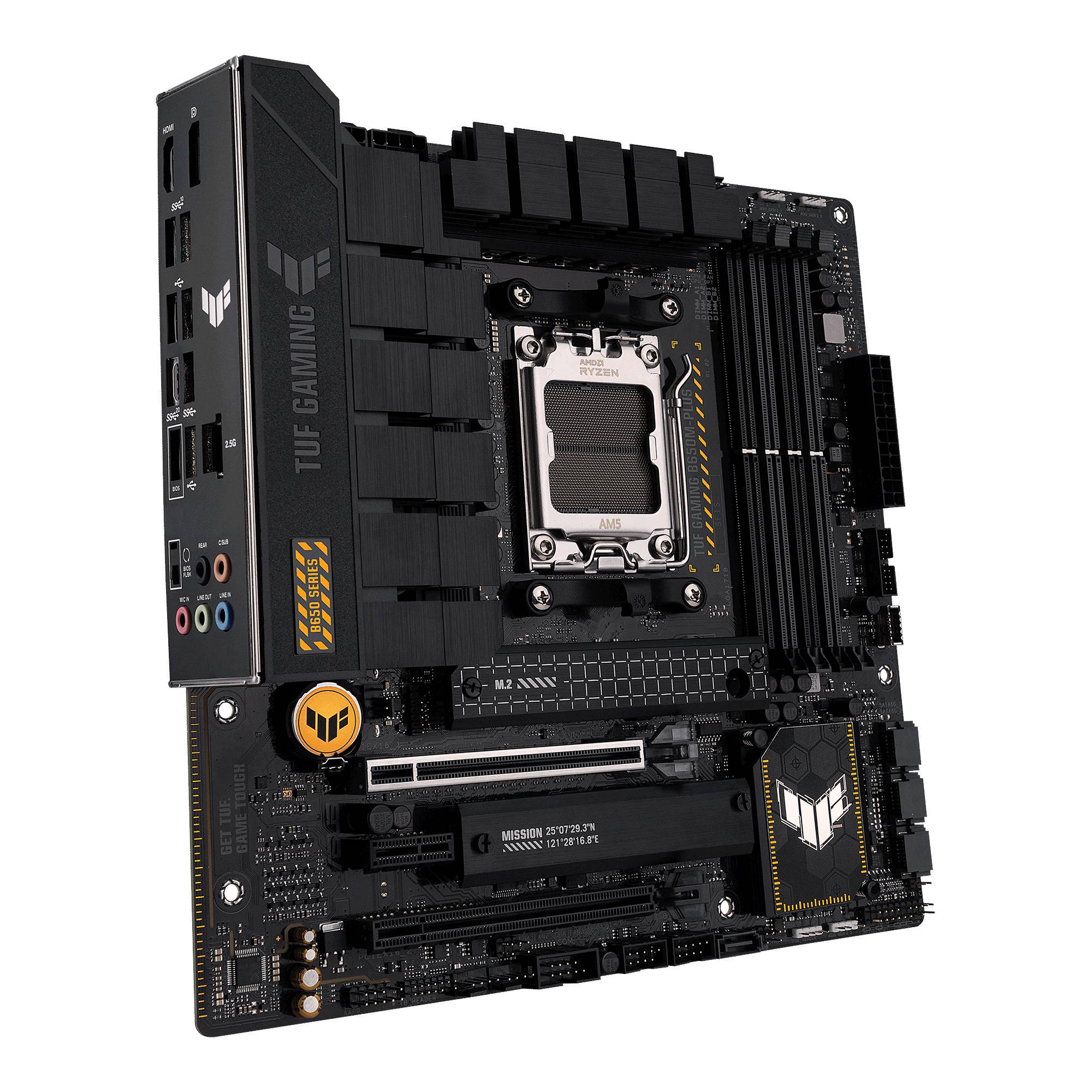 Asus TUF GAMING B650M-PLUS Mainboard Sockel (PC) AMD® AM5 Formfaktor (Details) Micro-ATX Mainboard-Chipsatz AMD® B650