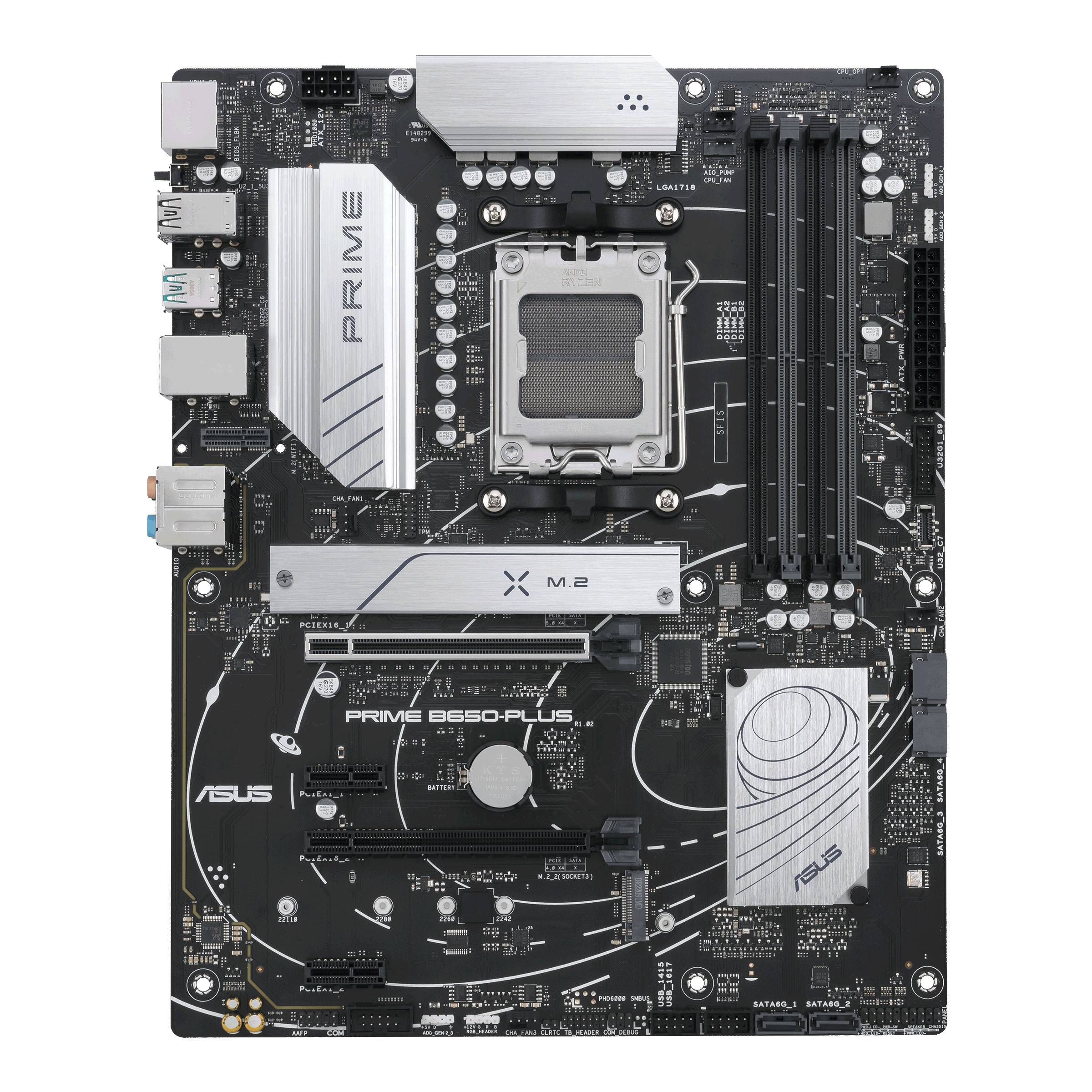 Asus PRIME B650-PLUS Mainboard Sockel (PC) AMD® AM5 Formfaktor (Details) ATX Mainboard-Chipsatz AMD® B650