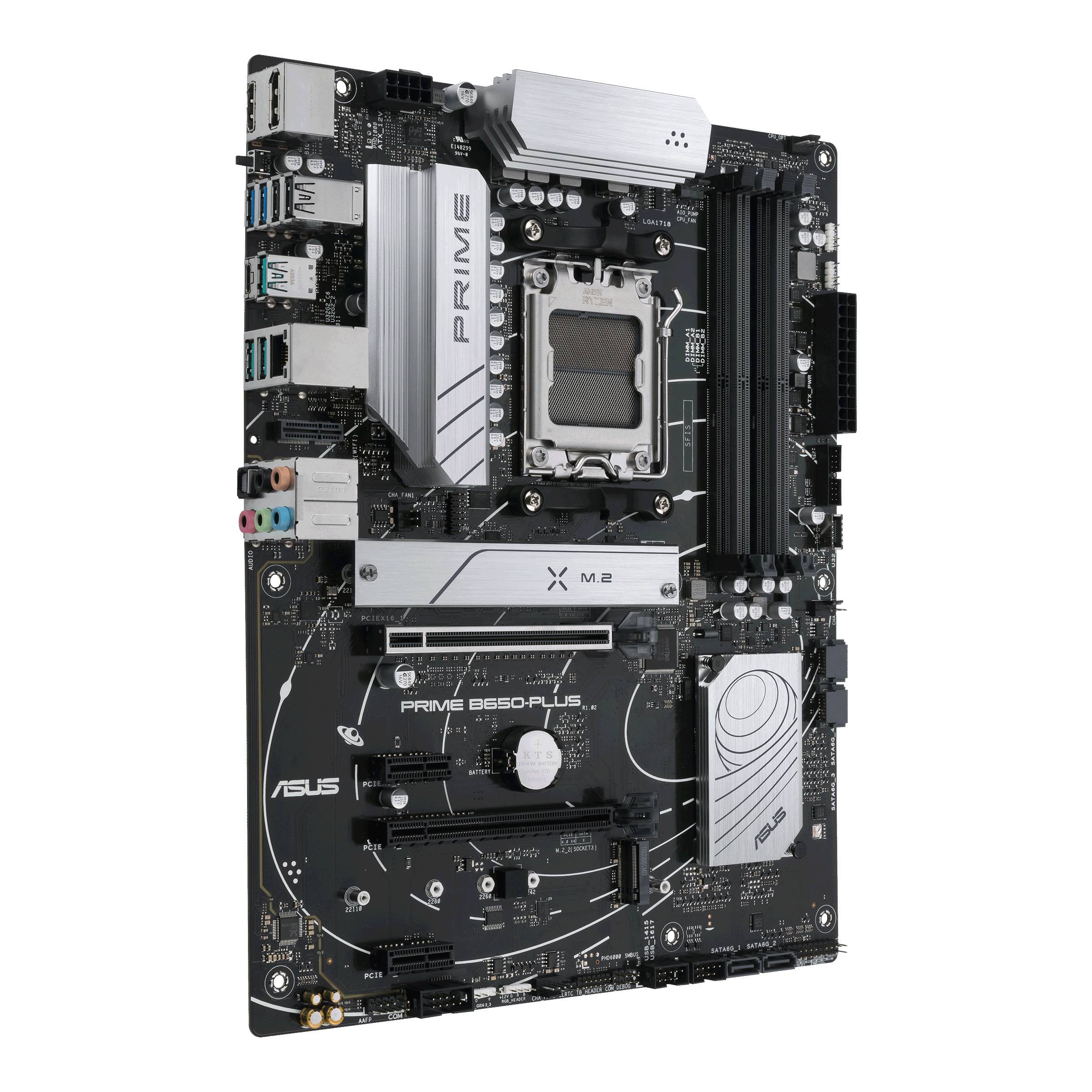 Asus PRIME B650-PLUS Mainboard Sockel (PC) AMD® AM5 Formfaktor (Details) ATX Mainboard-Chipsatz AMD® B650