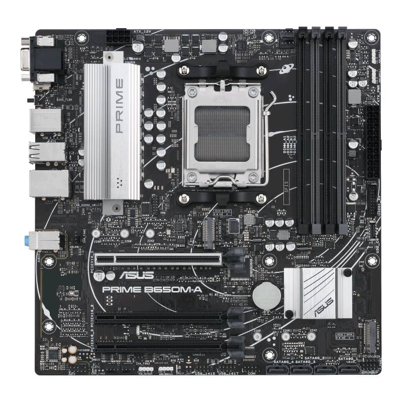 Asus PRIME B650M-A Mainboard Sockel (PC) AMD® AM5 Formfaktor (Details) Micro-ATX Mainboard-Chipsatz AMD® B650