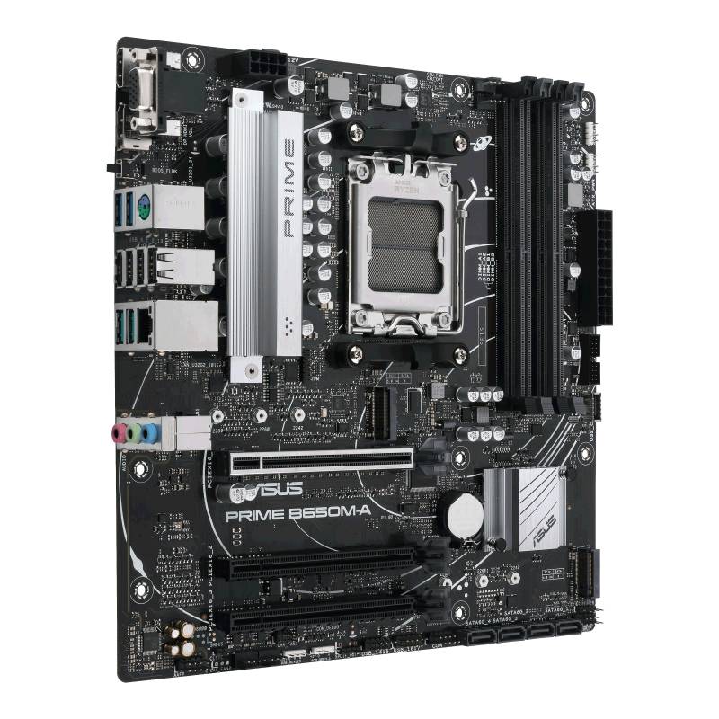 Asus PRIME B650M-A Mainboard Sockel (PC) AMD® AM5 Formfaktor (Details) Micro-ATX Mainboard-Chipsatz AMD® B650
