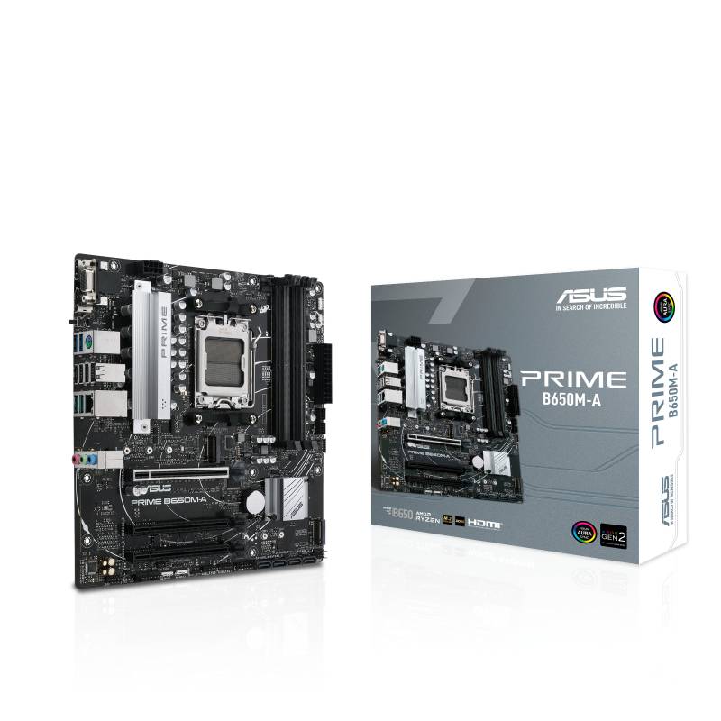Asus PRIME B650M-A Mainboard Sockel (PC) AMD® AM5 Formfaktor (Details) Micro-ATX Mainboard-Chipsatz AMD® B650