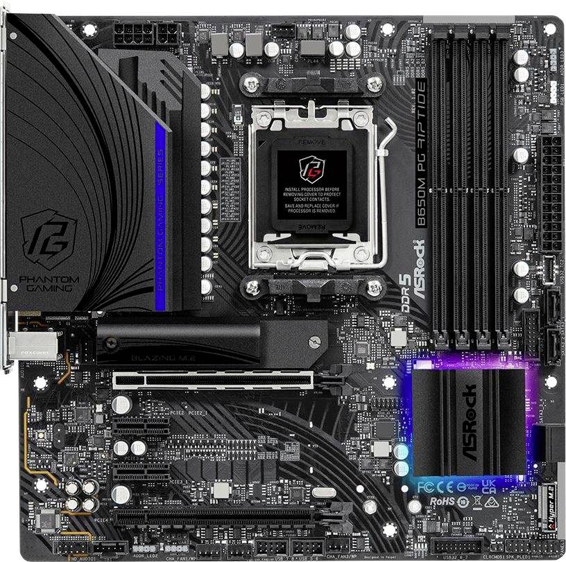 ASRock B650M PG Riptide Mainboard Sockel (PC) AMD® AM5 Formfaktor (Details) Micro-ATX Mainboard-Chipsatz AMD® B650