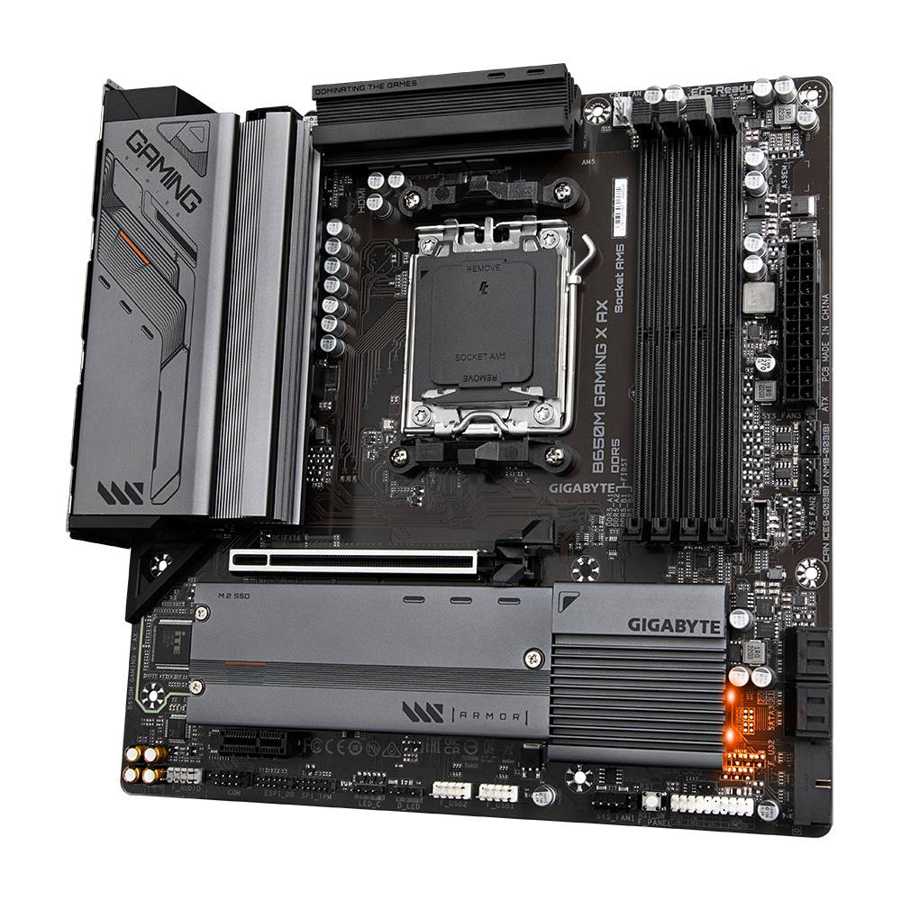 Gigabyte B650M GAMING X AX (rev. 1.x) Mainboard Sockel (PC) AMD® AM5 Formfaktor (Details) Micro-ATX Mainboard-Chipsatz AMD® B650