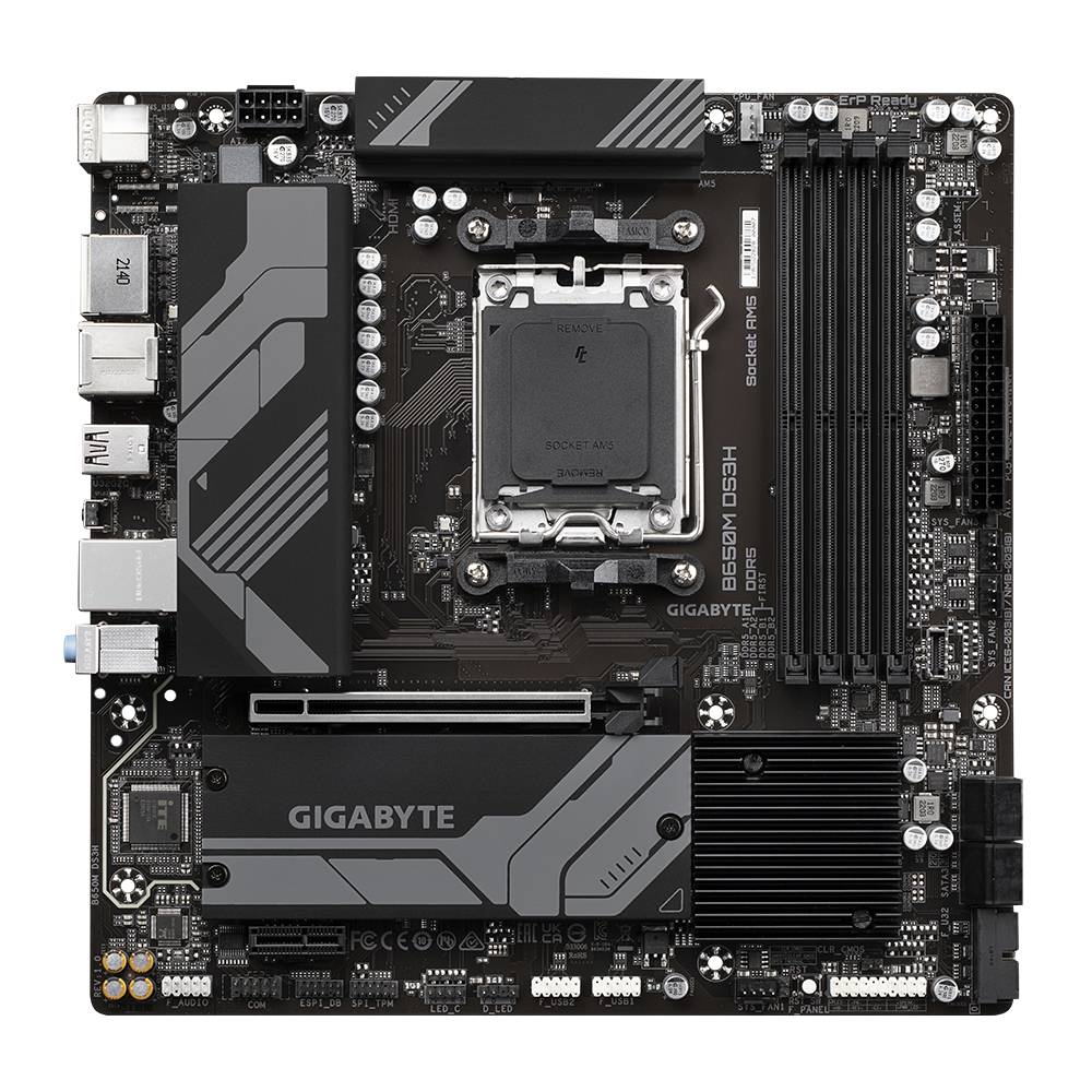 Gigabyte B650M DS3H Mainboard Sockel (PC) AMD® AM5 Formfaktor (Details) Micro-ATX Mainboard-Chipsatz AMD® B650