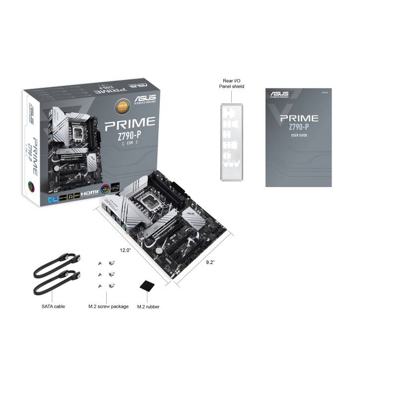 Asus PRIME Z790-P-CSM Mainboard Sockel (PC) Intel® LGA 1700 Formfaktor (Details) ATX Mainboard-Chipsatz Intel® Z790