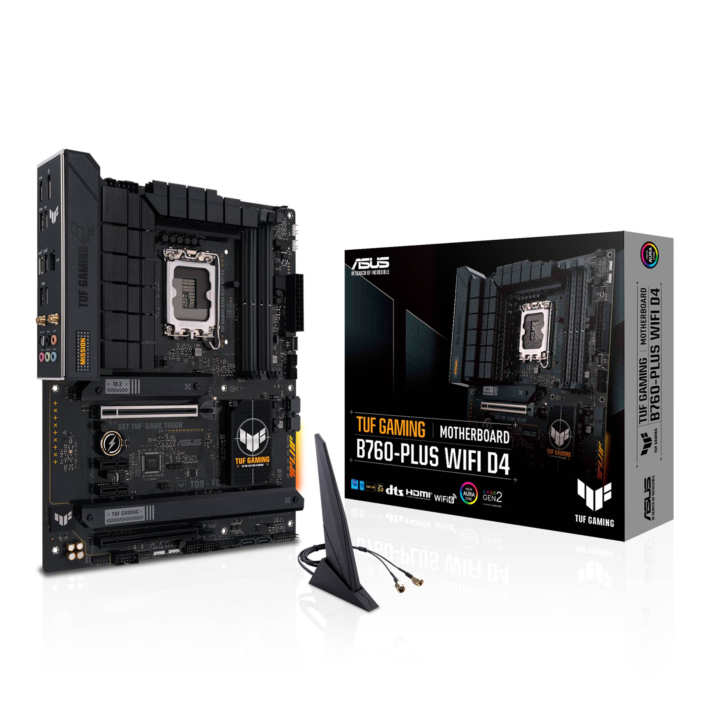 Asus TUF GAMING B760-PLUS WIFI D4 Mainboard Sockel (PC) Intel® LGA 1700 Formfaktor (Details) ATX Mainboard-Chipsatz Intel® B760