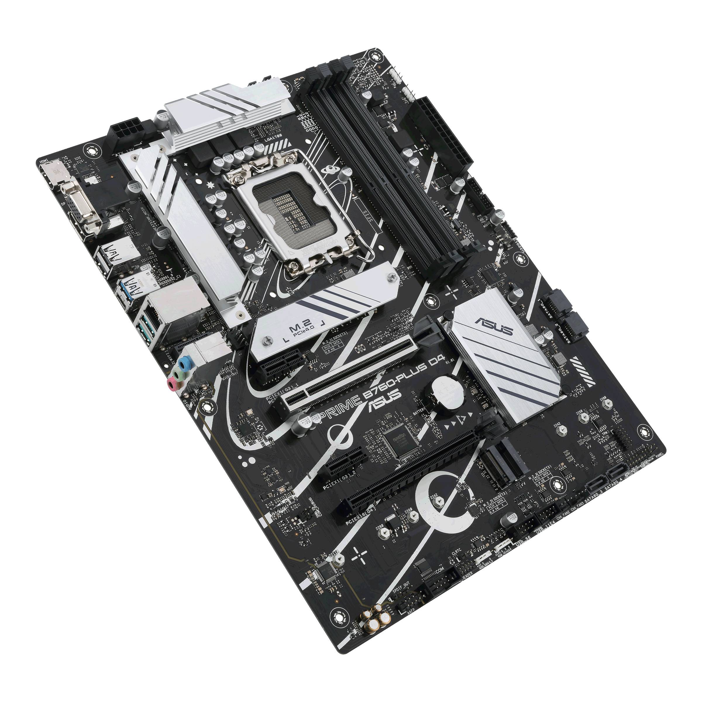 Asus PRIME B760-PLUS D4 Mainboard Sockel (PC) Intel® LGA 1700 Formfaktor (Details) ATX Mainboard-Chipsatz Intel® B760