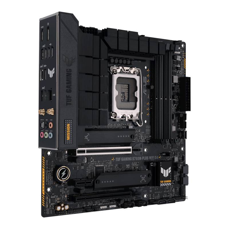 Asus TUF GAMING B760M-PLUS WIFI D4 Mainboard Sockel (PC) Intel® LGA 1700 Formfaktor (Details) Micro-ATX Mainboard-Chipsatz Intel® B760