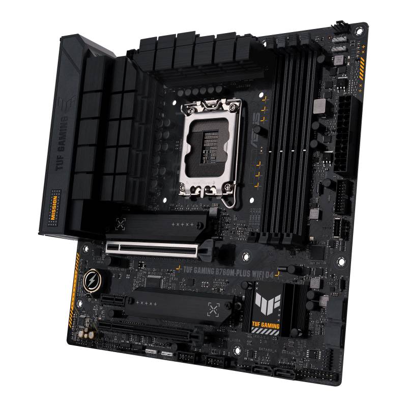 Asus TUF GAMING B760M-PLUS WIFI D4 Mainboard Sockel (PC) Intel® LGA 1700 Formfaktor (Details) Micro-ATX Mainboard-Chipsatz Intel® B760