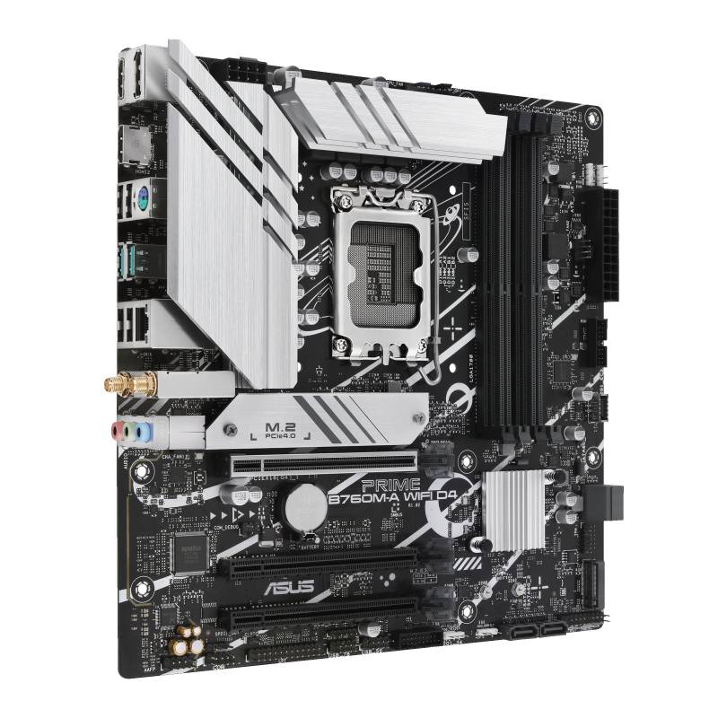Asus PRIME B760M-A WIFI D4 Mainboard Sockel (PC) Intel® LGA 1700 Formfaktor (Details) Micro-ATX Mainboard-Chipsatz Intel® B760
