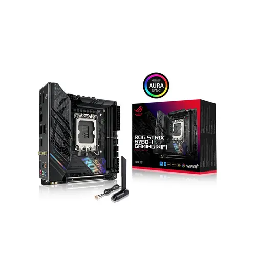 Asus ROG STRIX B760-I GAMING WIFI Mainboard Sockel (PC) Intel® LGA 1700 Formfaktor (Details) Mini-ITX Mainboard-Chipsatz Intel® Asus ROG STRIX B760-I GAMING WIFI Mainboard Sockel (PC) Intel® LGA 1700 Formfaktor (Details) Mini-ITX Mainboard-Chipsatz Intel®