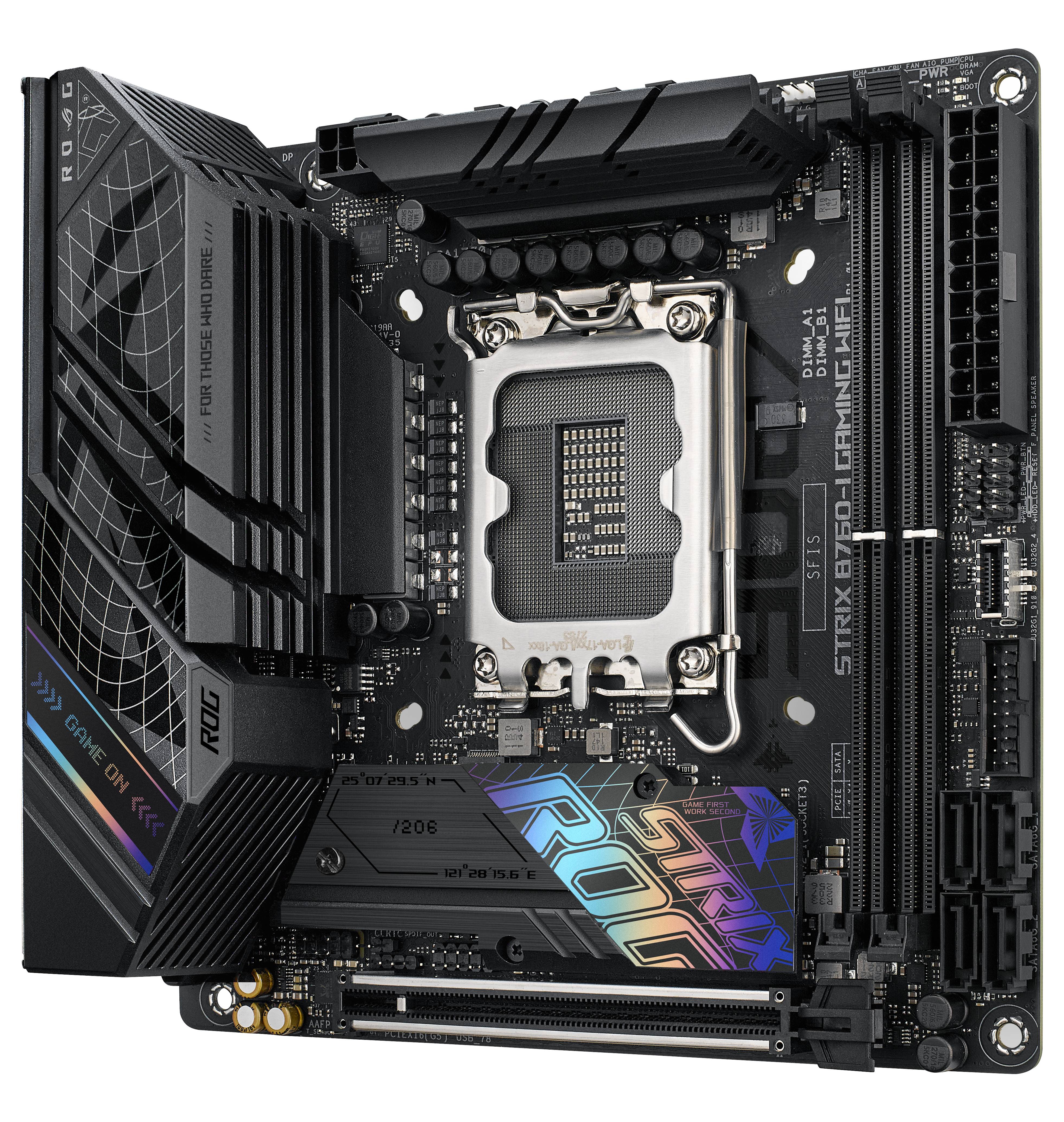 Asus ROG STRIX B760-I GAMING WIFI Mainboard Sockel (PC) Intel® LGA 1700 Formfaktor (Details) Mini-ITX Mainboard-Chipsatz Intel®