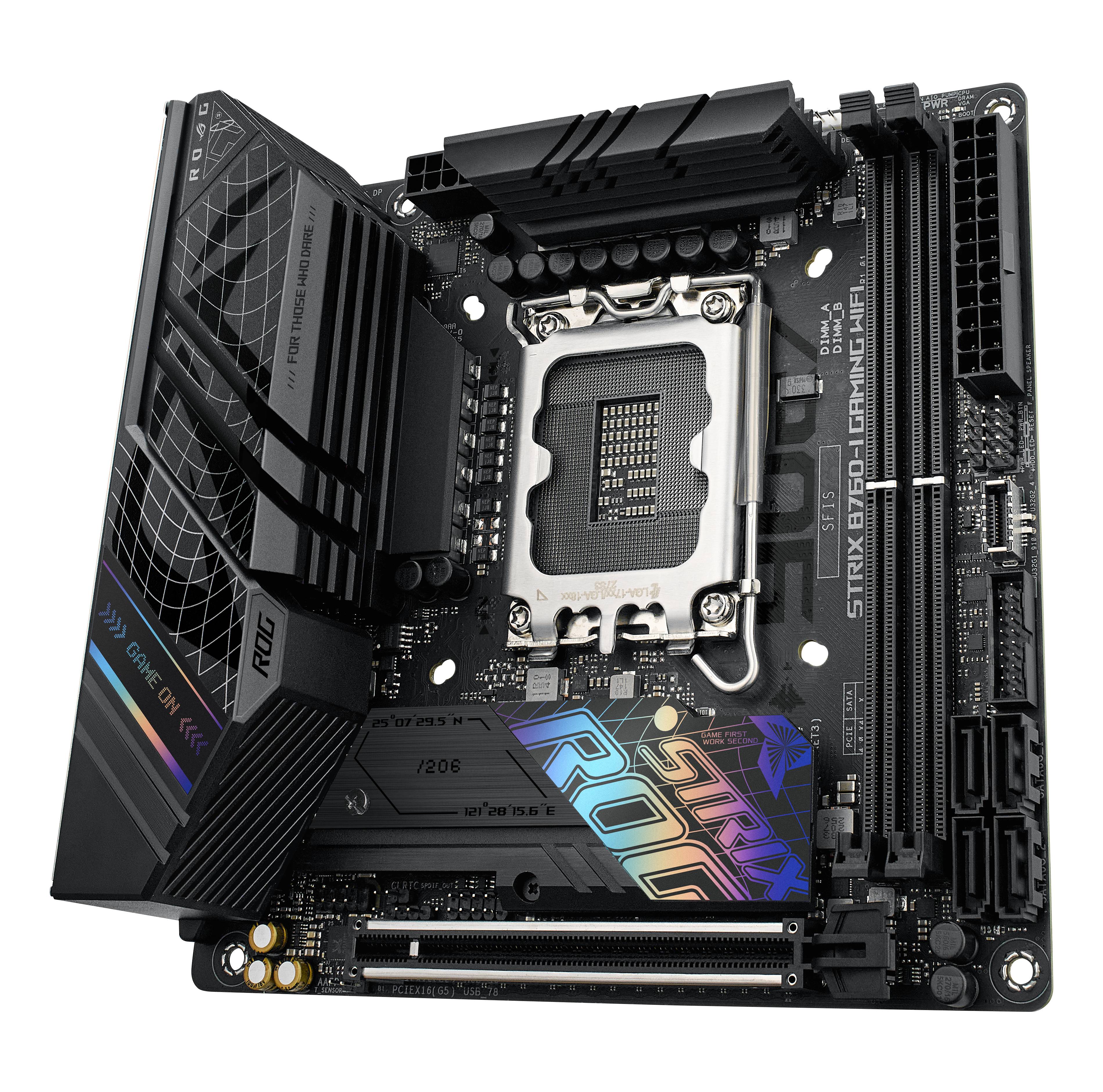 Asus ROG STRIX B760-I GAMING WIFI Mainboard Sockel (PC) Intel® LGA 1700 Formfaktor (Details) Mini-ITX Mainboard-Chipsatz Intel®