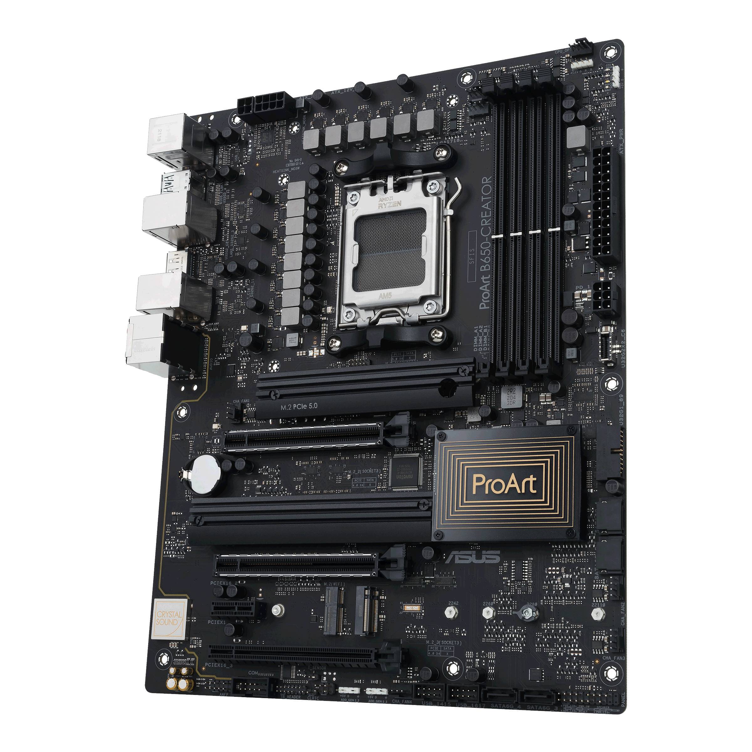 Asus PROART B650-CREATOR Mainboard Sockel (PC) AMD® AM5 Formfaktor (Details) ATX Mainboard-Chipsatz AMD® B650