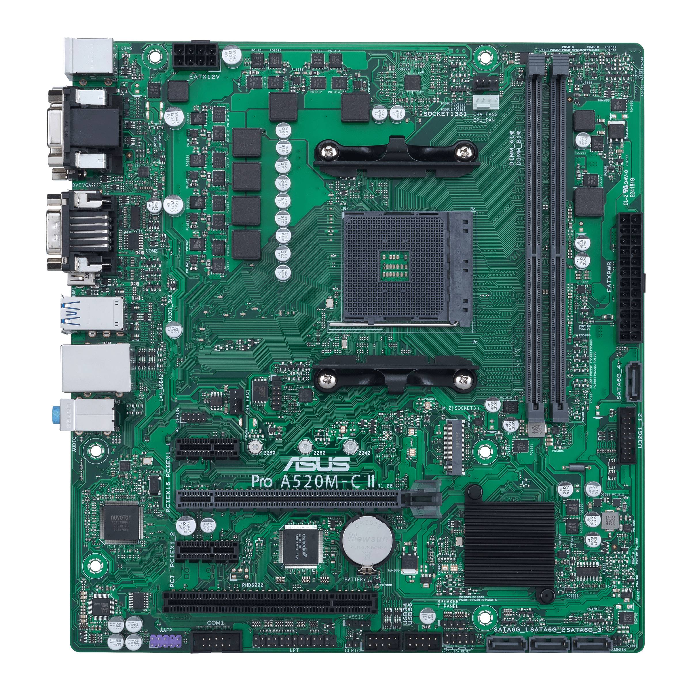 Asus PRO A520M-C II/CSM Mainboard Sockel (PC) AMD® AM4 Formfaktor (Details) Micro-ATX Mainboard-Chipsatz AMD® A520