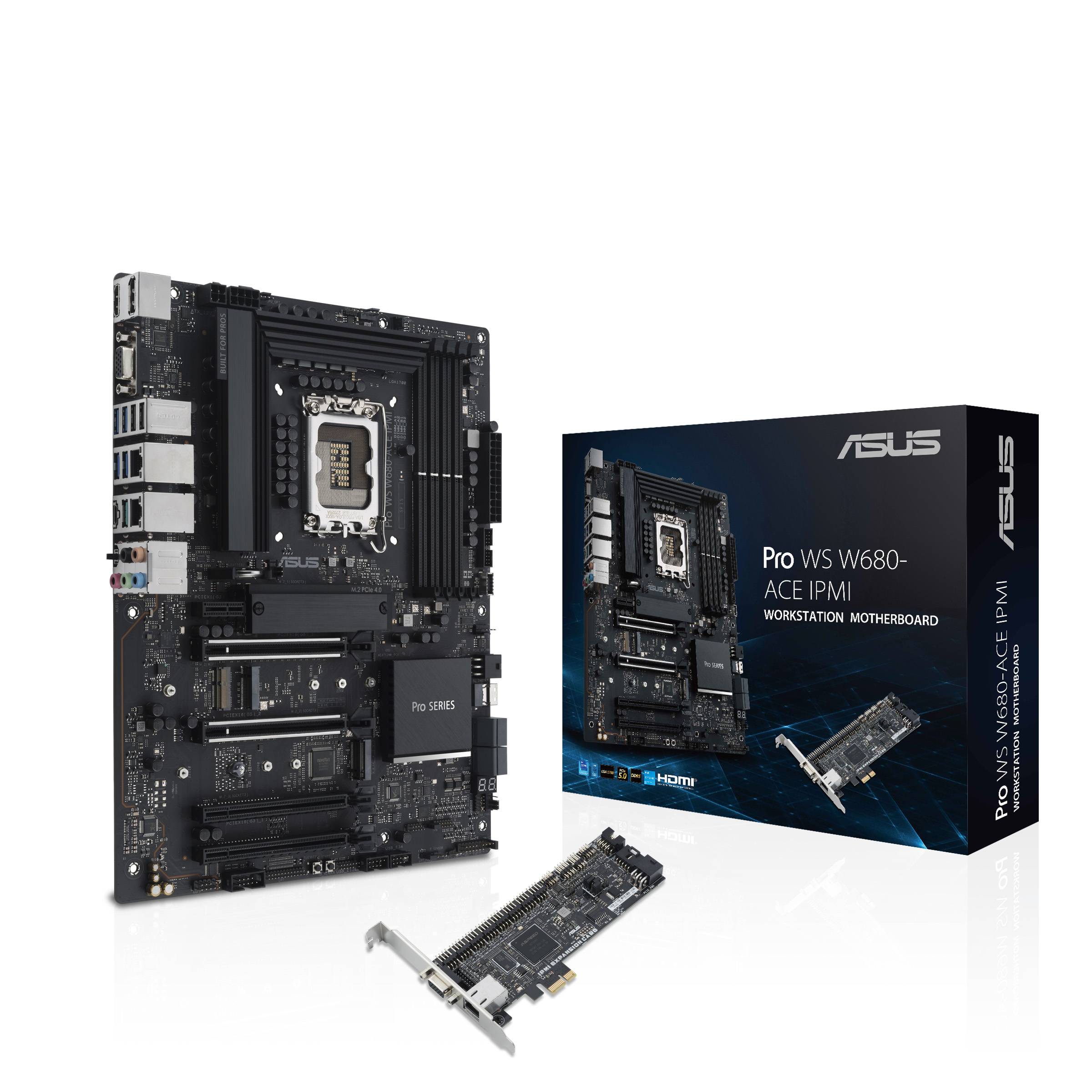Asus PRO WS W680-ACE IPMI Mainboard Sockel (PC) Intel® LGA 1700 Formfaktor (Details) ATX Mainboard-Chipsatz Intel® W680
