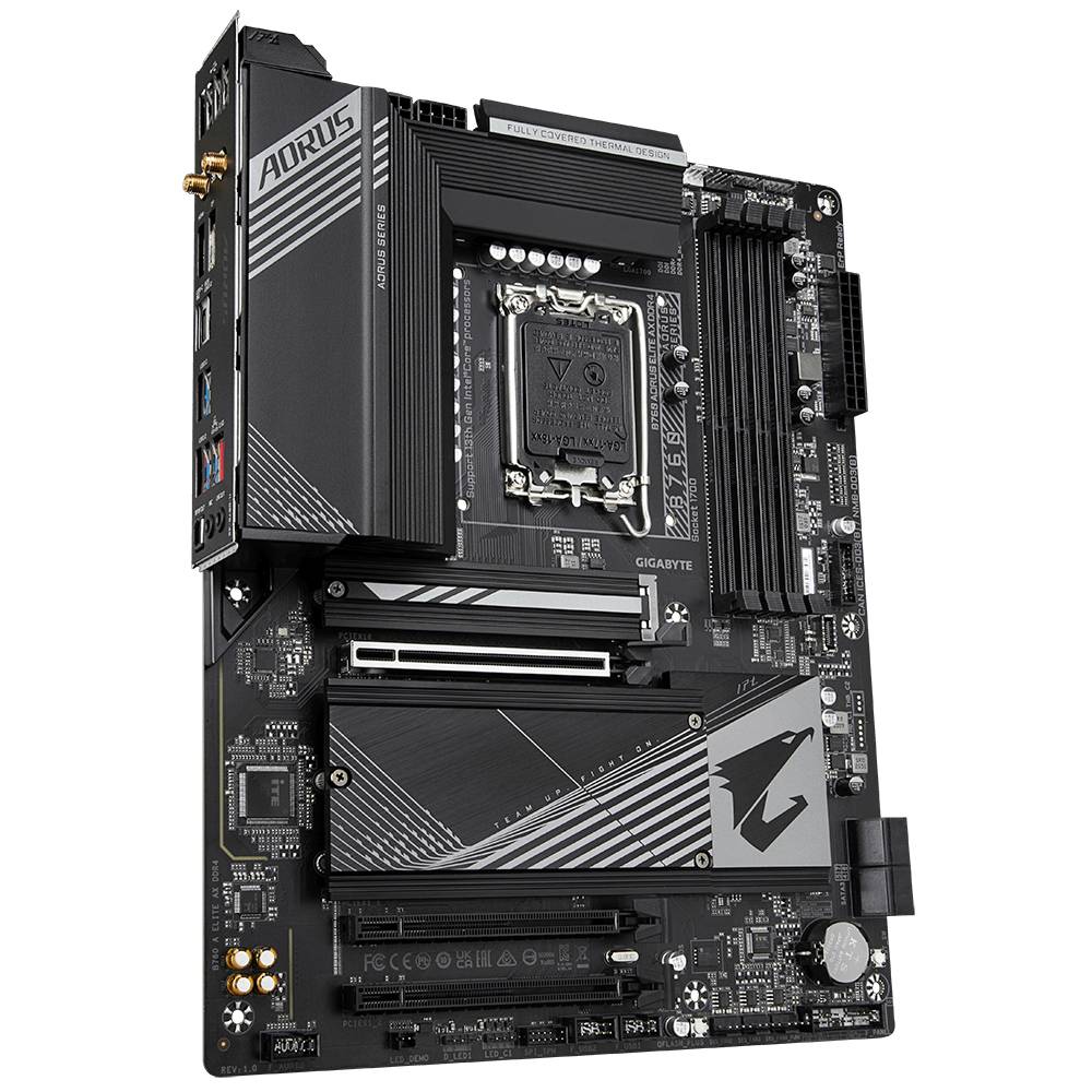 Gigabyte B760 AORUS ELITE AX DDR4 (rev. 1.0) Mainboard Sockel (PC) Intel® LGA 1700 Formfaktor (Details) ATX Mainboard-Chipsatz Intel® B760 Express