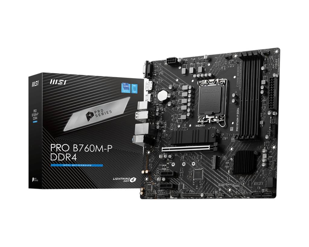 MSI PRO B760M-P DDR4 Mainboard Sockel (PC) Intel® LGA 1700 Formfaktor (Details) Micro-ATX Mainboard-Chipsatz Intel® B760