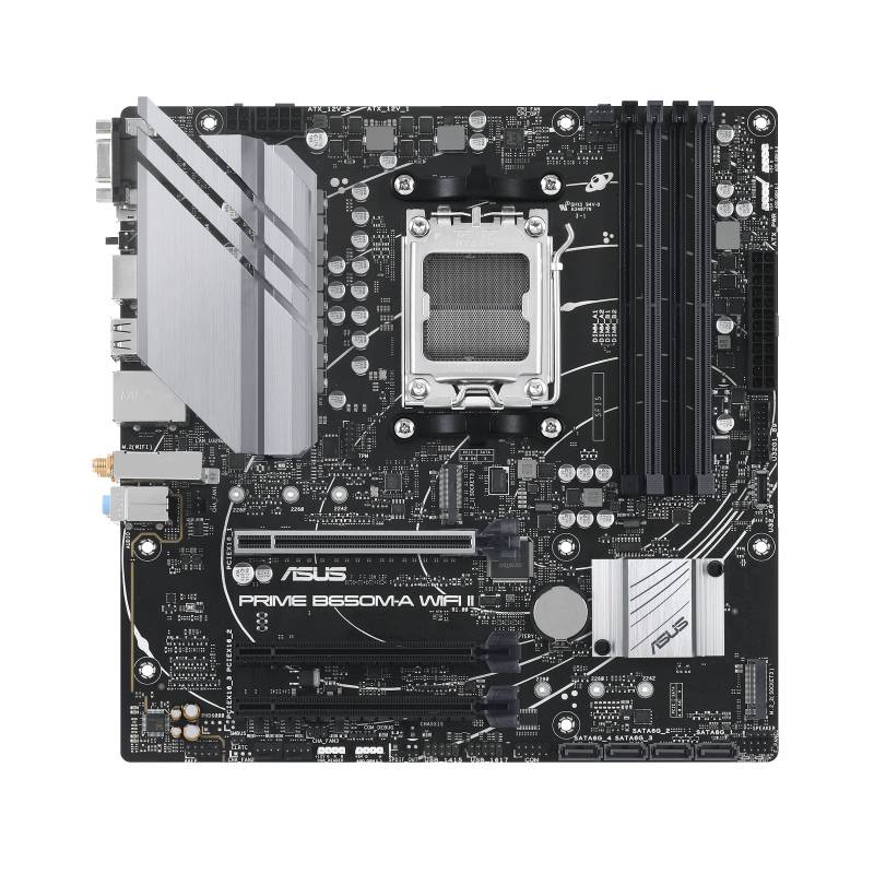 Asus PRIME B650M-A WIFI II Mainboard Sockel (PC) AMD® AM5 Formfaktor (Details) Micro-ATX Mainboard-Chipsatz AMD® B650