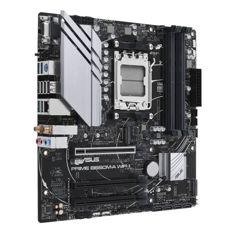 Asus PRIME B650M-A WIFI II Mainboard Sockel (PC) AMD® AM5 Formfaktor (Details) Micro-ATX Mainboard-Chipsatz AMD® B650