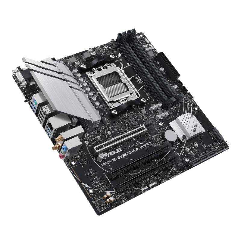 Asus PRIME B650M-A WIFI II Mainboard Sockel (PC) AMD® AM5 Formfaktor (Details) Micro-ATX Mainboard-Chipsatz AMD® B650
