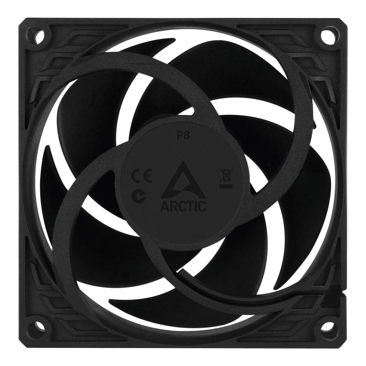 Arctic P8 PC-Gehäuse-Lüfter Schwarz (B x H x T) 80 x 80 x 25 mm