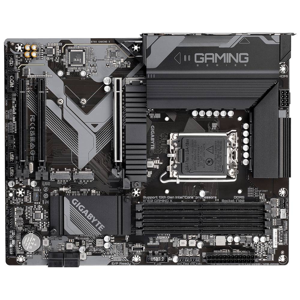Gigabyte B760 GAMING X Mainboard Sockel (PC) Intel® LGA 1700 Formfaktor (Details) ATX Mainboard-Chipsatz Intel® B760 Express