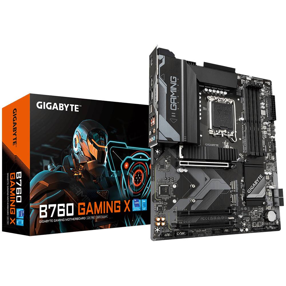 Gigabyte B760 GAMING X Mainboard Sockel (PC) Intel® LGA 1700 Formfaktor (Details) ATX Mainboard-Chipsatz Intel® B760 Express