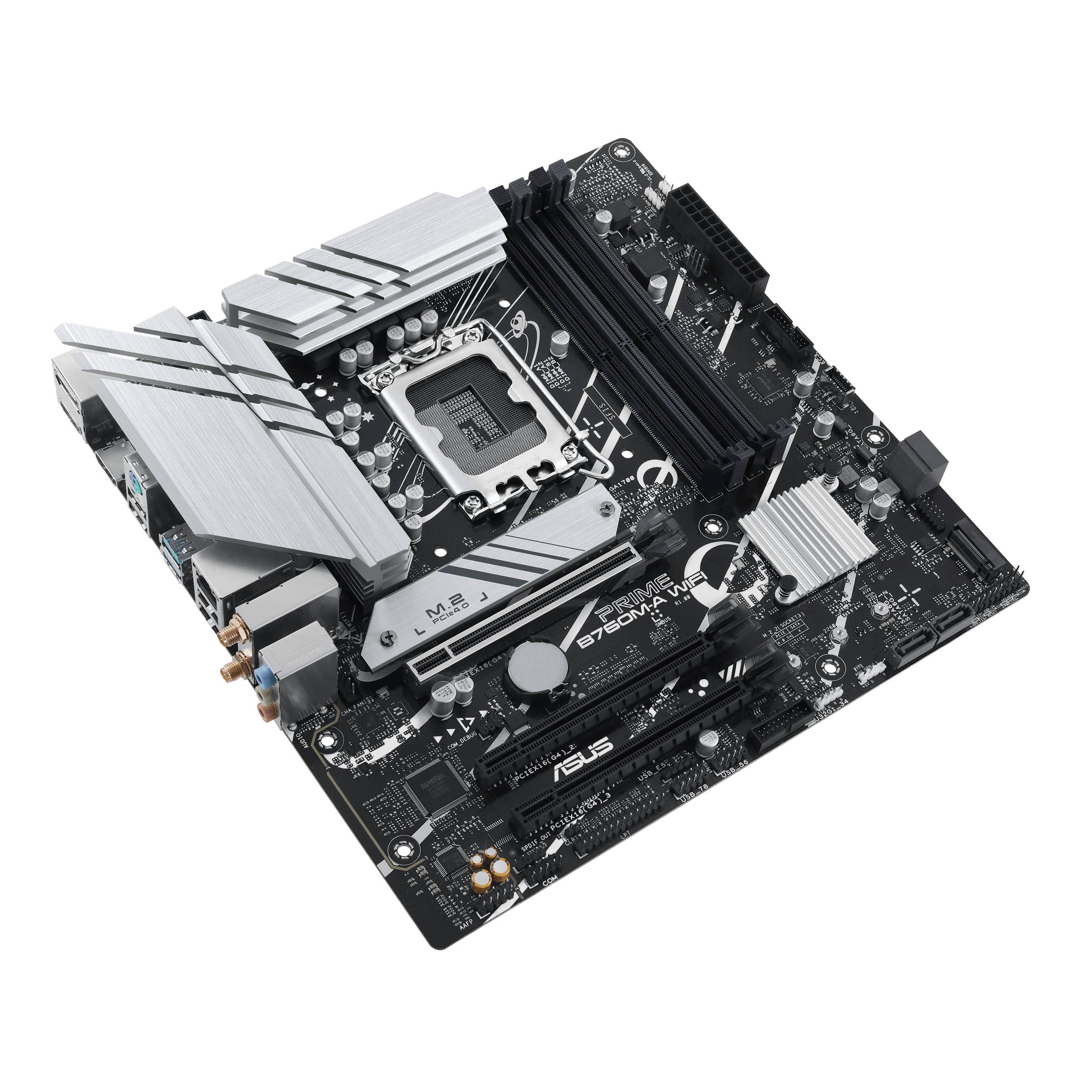 Asus PRIME B760M-A WIFI Mainboard Sockel (PC) Intel® LGA 1700 Formfaktor (Details) Micro-ATX Mainboard-Chipsatz Intel® B760