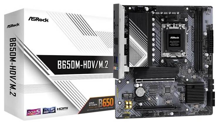 ASRock B650M-HDV/M.2 Mainboard Sockel (PC) AMD® AM5 Formfaktor (Details) Micro-ATX Mainboard-Chipsatz AMD® B650