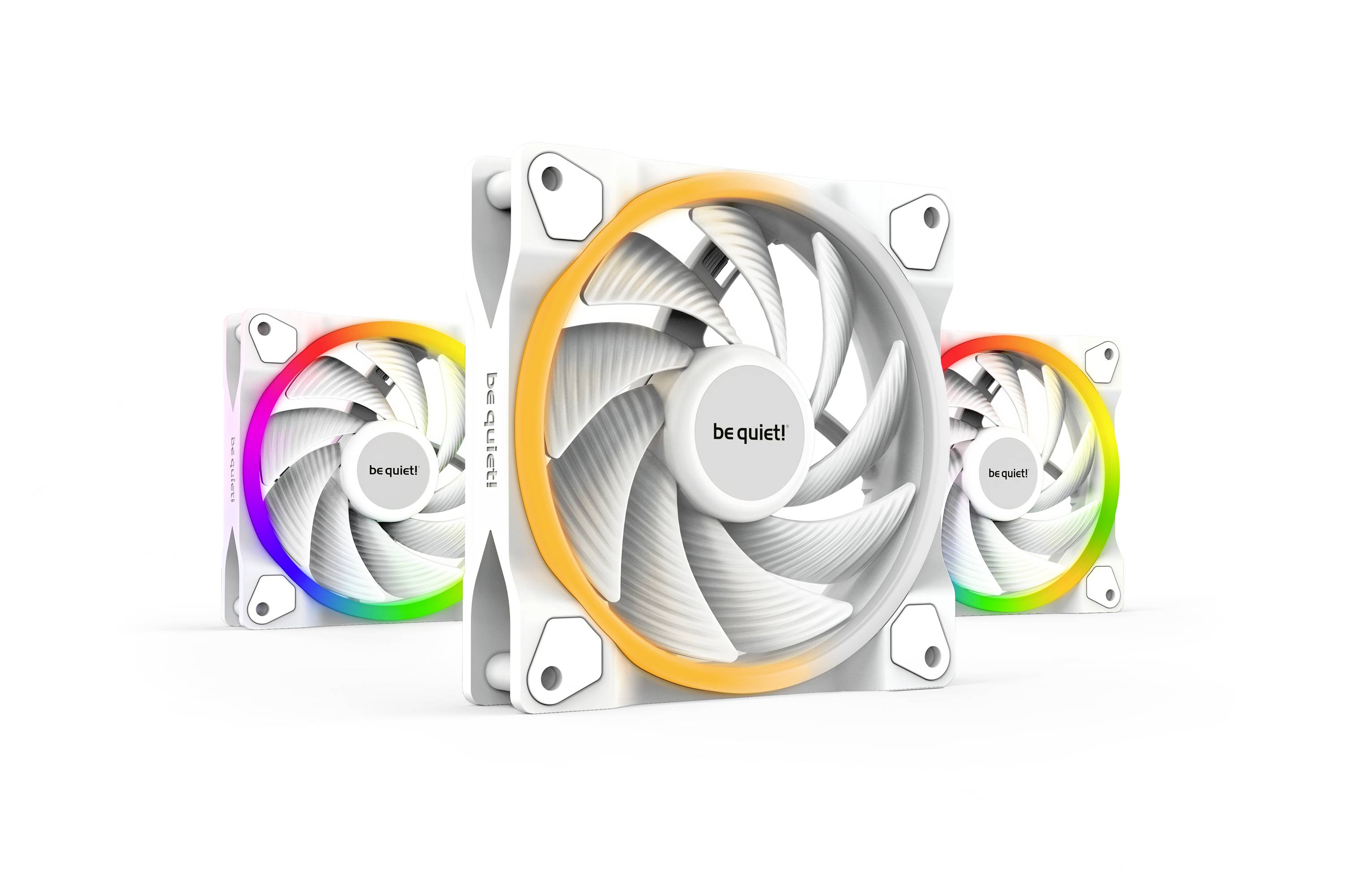 BeQuiet LIGHT WINGS WHITE 120mm high-speed PWM Triple Pack PC-Gehäuse-Lüfter Weiß (B x H x T) 120 x 120 x 25mm inkl