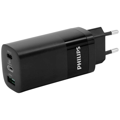 Philips 65W DLP2681/12 USB-Ladegerät Steckdose Ausgangsstrom (max.) 3250mA  3 x USB-A, USB-C®